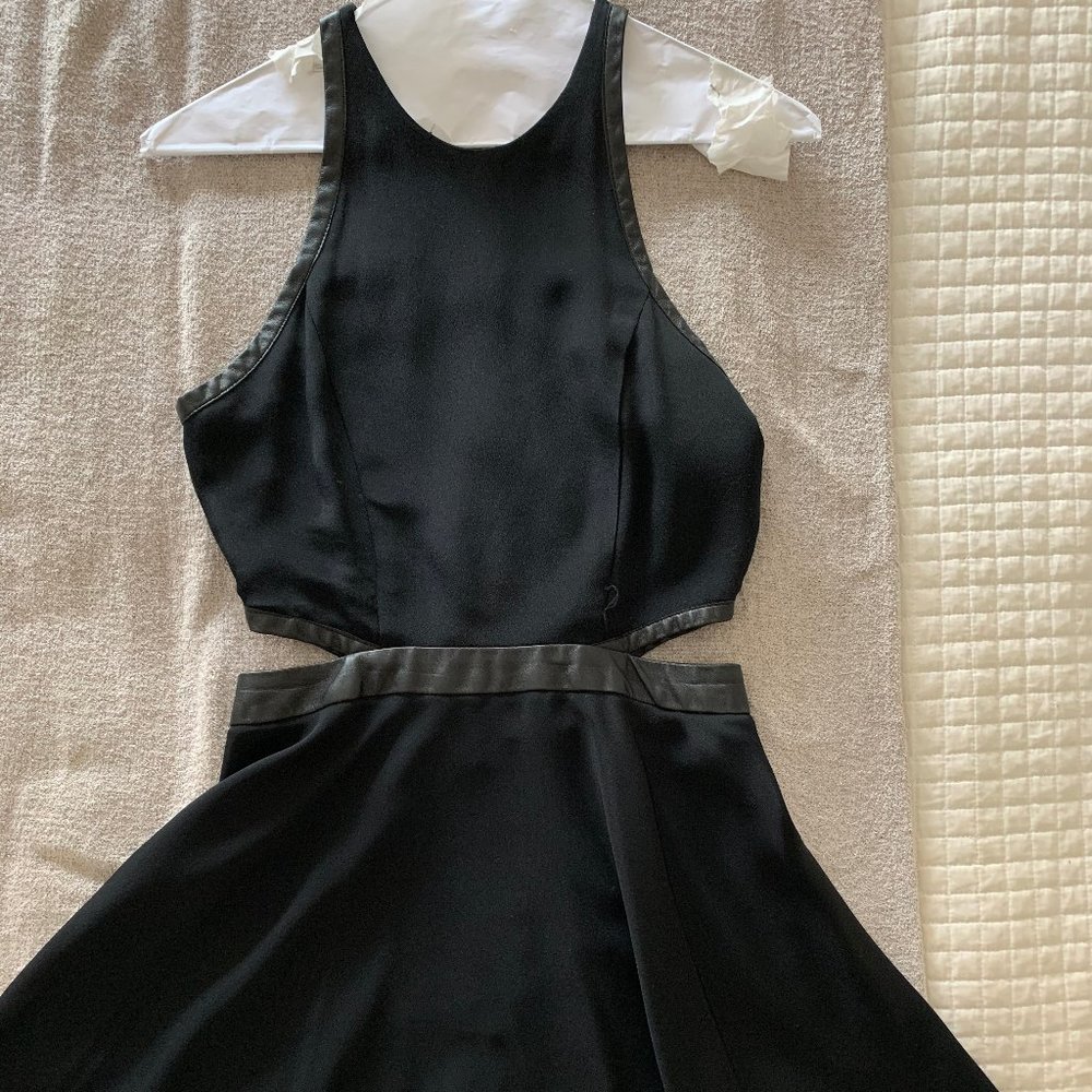 Jennifer Hope Black Leather Dress